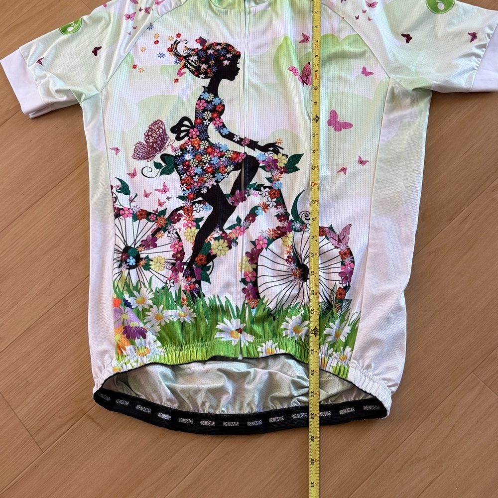 WOMENS CYCLING BIKING BREATHABLE QUICK DRY JERSEY SILICONE BAND ON HEM SIZE XL - Picture 5 of 12